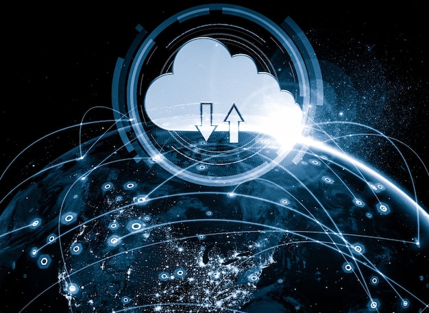 Tecnología de computación en nube y almacenamiento de datos en línea en una percepción innovadora