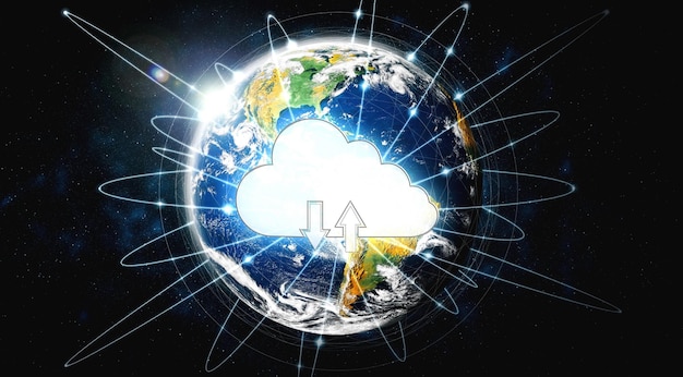 Tecnología de computación en nube y almacenamiento de datos en línea en una percepción innovadora
