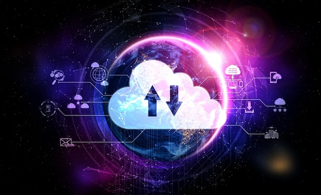 Tecnología de computación en la nube y almacenamiento de datos en línea en una percepción innovadora
