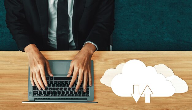 Tecnología de computación en nube y almacenamiento de datos en línea para redes empresariales