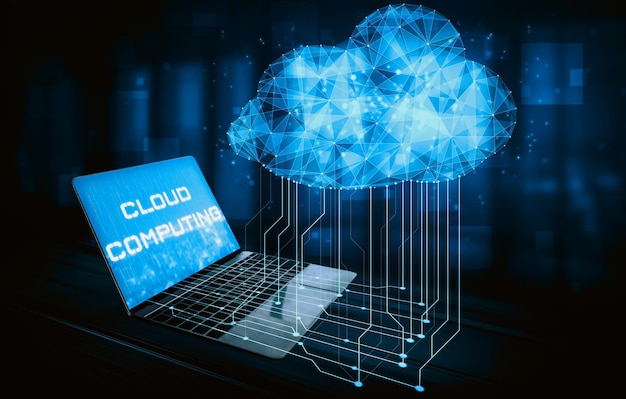 Tecnología de computación en nube y almacenamiento de datos en línea para redes empresariales