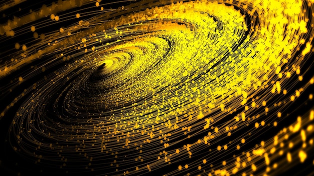 Tecnología de comunicación de big data de vórtice de partículas de emisión de línea de puntos