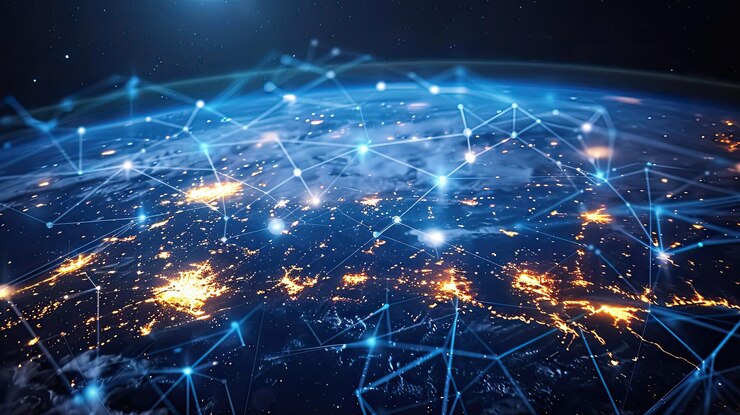 Tecnología de comunicación para el negocio de Internet Red mundial global y telecomunicaciones