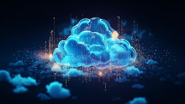 Tecnología de conexión a la nube Transferencia de datos en la nube Ai Generativo