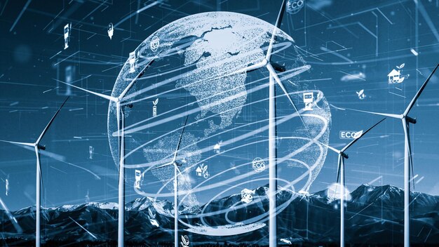 Tecnología de conservación del medio ambiente y enfoque ASG global sostenible