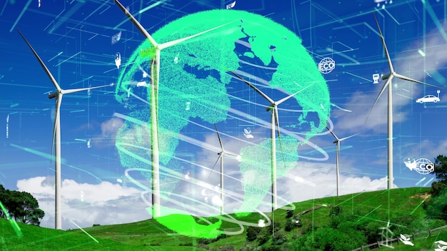 Tecnología de conservación del medio ambiente y enfoque ASG global sostenible