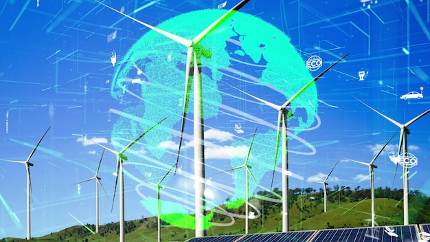 Tecnología de conservación del medio ambiente y enfoque ASG global sostenible