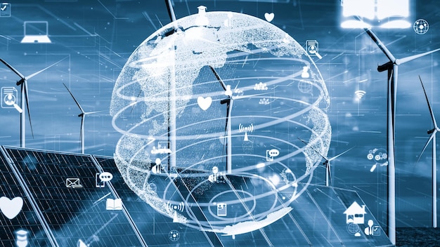 Tecnología de conservación del medio ambiente y enfoque ASG global sostenible