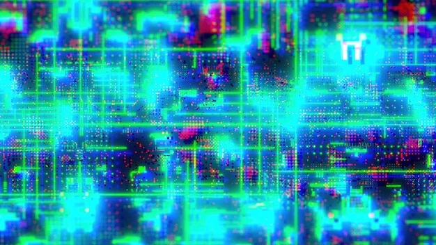 Tecnología cyberpunk de fondo generada por computadora