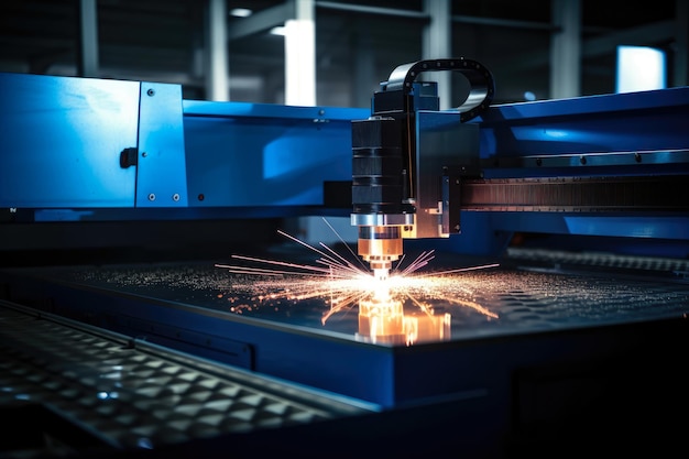 Tecnologia de alta precisão de metal CNC para corte a laser azul dinâmico