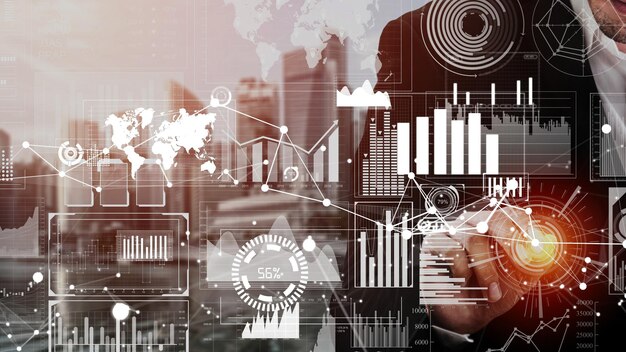 Tecnologia de Big Data para Finanças Empresariais conceitual.