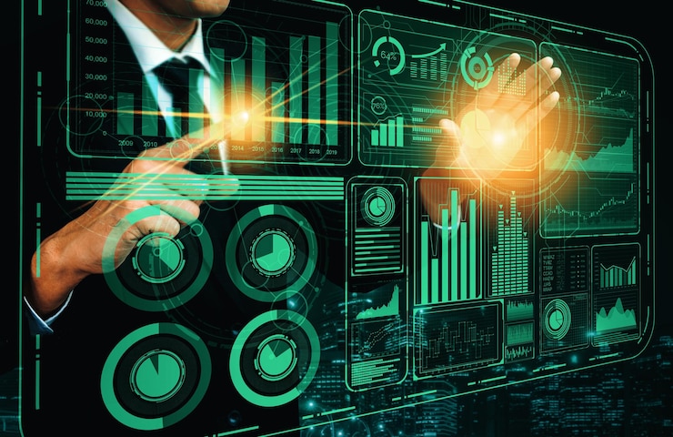 Foto tecnologia de big data para finanças empresariais