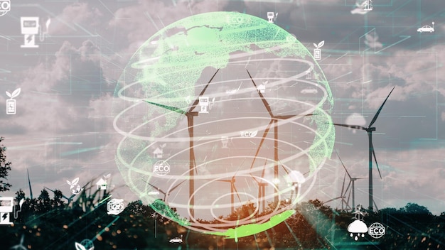 Tecnologia de conservação ambiental e abordagem de esg sustentável global