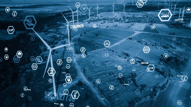 Foto tecnologia de conservação ambiental e abordagem esg sustentável global