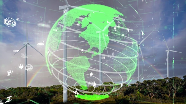 Tecnologia de conservação ambiental e abordagem ESG sustentável global