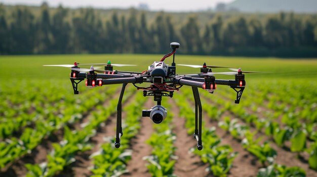 Foto tecnologia de drones utilizada na agricultura gerada pela ia