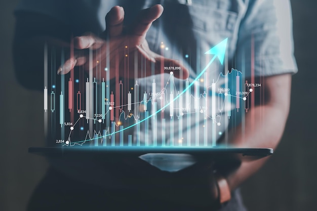 Tecnologia de finanças empresariais em 2022 analistas de negócios mostram estatísticas sobre o aumento da receita