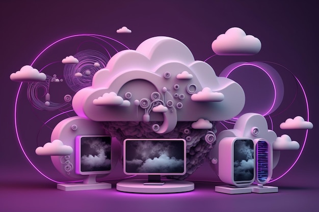 Tecnologia de hospedagem de computação em nuvem 3D com dispositivos eletrônicos