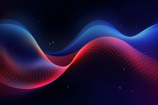 Tecnologia de partículas abstratas fundo tecnologia futura conceito digital ilustração de papel de parede 3D