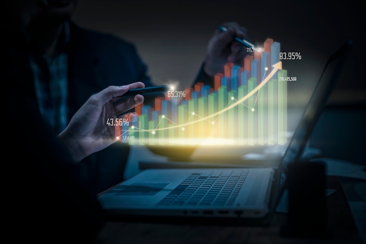 Foto tecnologia de realidade virtual em marketing digital