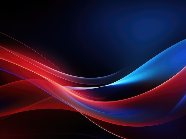 Tecnologia digital azul e vermelho curva geométrica fundo abstrato