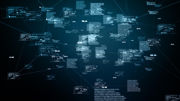 Tecnología Digital Big Data Conexión Ciberespacio digital Red de datos digitales