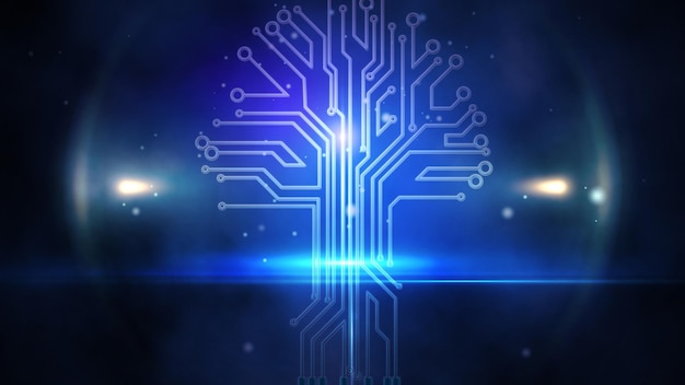 Tecnologia digital conexão de rede à internet fundo de tecnologia futurista