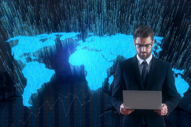 Tecnologia e conceito de negócio global