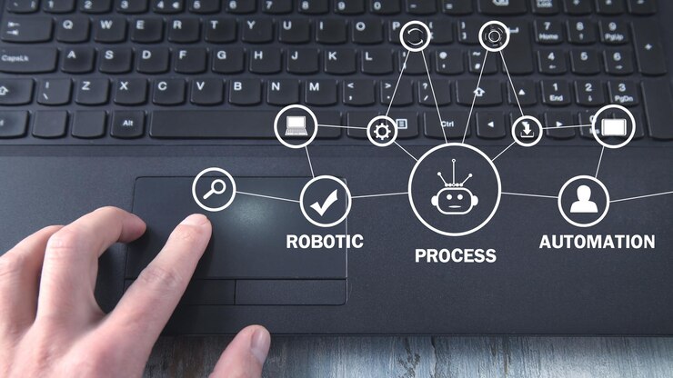 Foto tecnología empresarial de automatización de procesos rparobotic