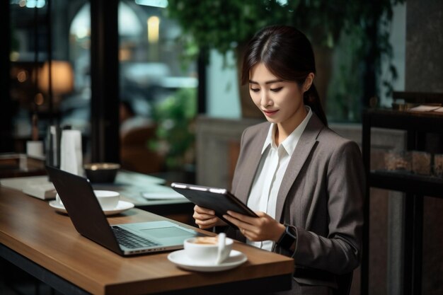 Tecnología de estilo de vida de la mujer negocio de computadoras portátiles para el hogar