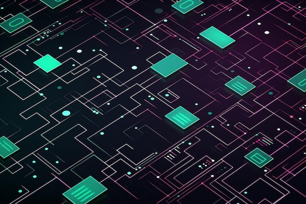 Tecnología de fondo geométrico y espacio de copia