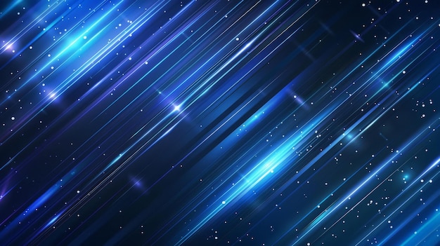 Tecnologia fundo futurista linhas listradas com efeito de luz em fundo azul Espaço para texto