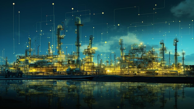 La tecnología futura de la planta industrial de la industria del gas de la refinería de petróleo del petróleo petroquímico