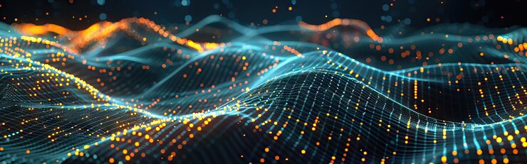 Foto tecnología futurista líneas abstractas y cuadrícula en el espacio virtual del concepto de tecnología digital y la ilustración generada por la ia de internet