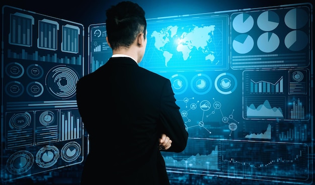 Tecnología de grandes datos para la financiación de empresas concepto uds