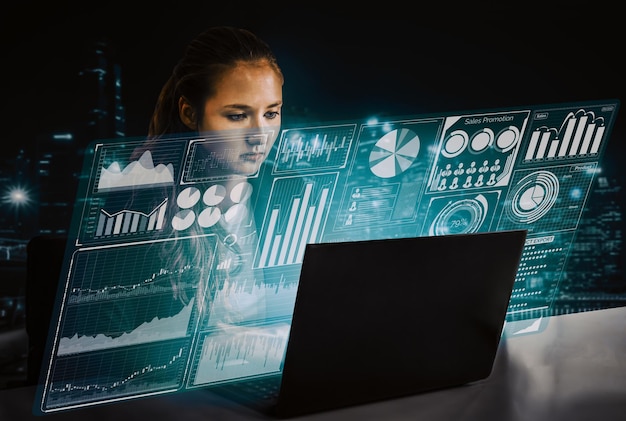 Tecnología de grandes datos para la financiación de empresas concepto uds
