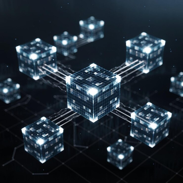 Foto tecnología holograma amplificador infografías