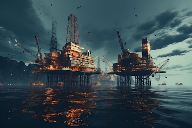 Tecnología en la industria petrolera en alta mar con Oil Rig AI