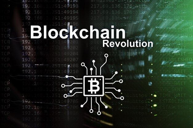 Tecnología de innovación de la revolución de blockchain en los negocios modernos