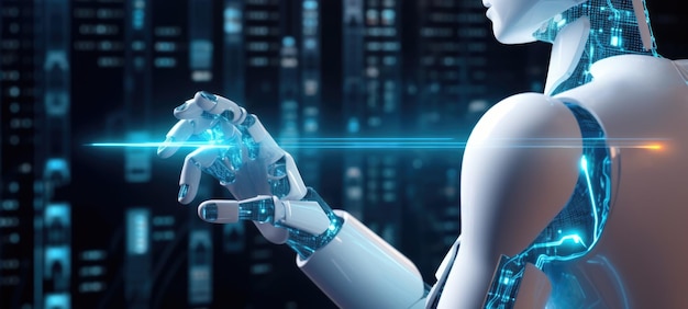 tecnología de inteligencia artificial robot brazo robótico