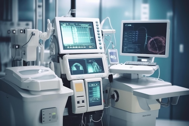 Tecnologia médica em clínica ou hospital AI