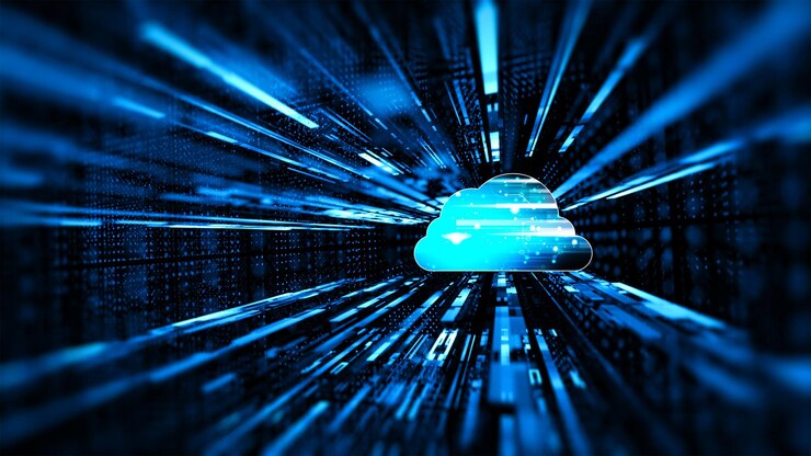 Foto tecnología de nube abstracta con big data y concepto de información conexión mediante la recopilación de datos