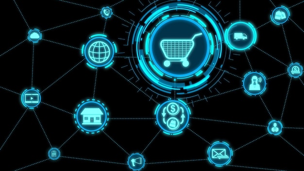 Tecnologia omnicanal de abordagem de negócios de varejo on-line