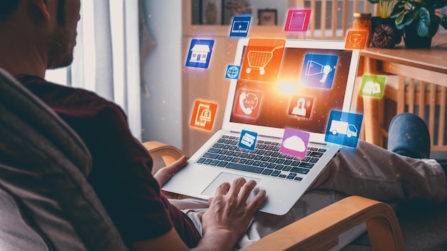 Tecnología omnicanal de enfoque comercial minorista en línea