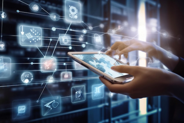 Tecnología omnicanal de enfoque comercial minorista en línea
