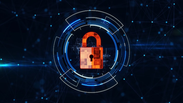 tecnología de red de Internet y concepto de ciberseguridad