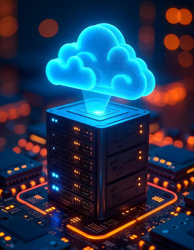 Foto tecnología de servidor en la nube