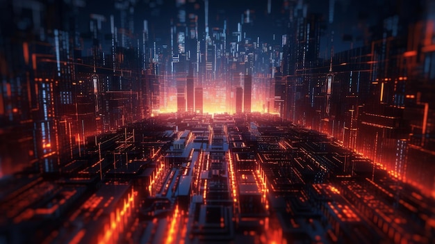 Tecnología de transferencia de datos Cyberpunk Big data y ciberseguridad Transacciones blockchain en el ciberespacio IA generativa