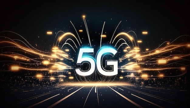 Tecnología de velocidad de datos de red de área amplia de internet inalámbrico 5G IA generativa