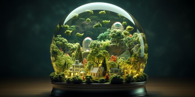 Foto tecnología verde y sostenibilidad conceptual